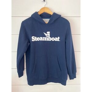 Steamboat Ski Resort Navy Blue Graphic Hoodie Kids Large 12-14 Colorado Pullover